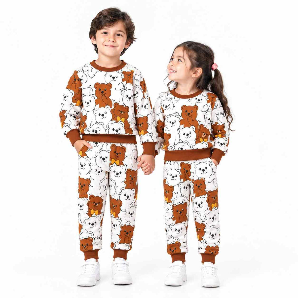 Teddy Bear Printed Winter Tracksuit