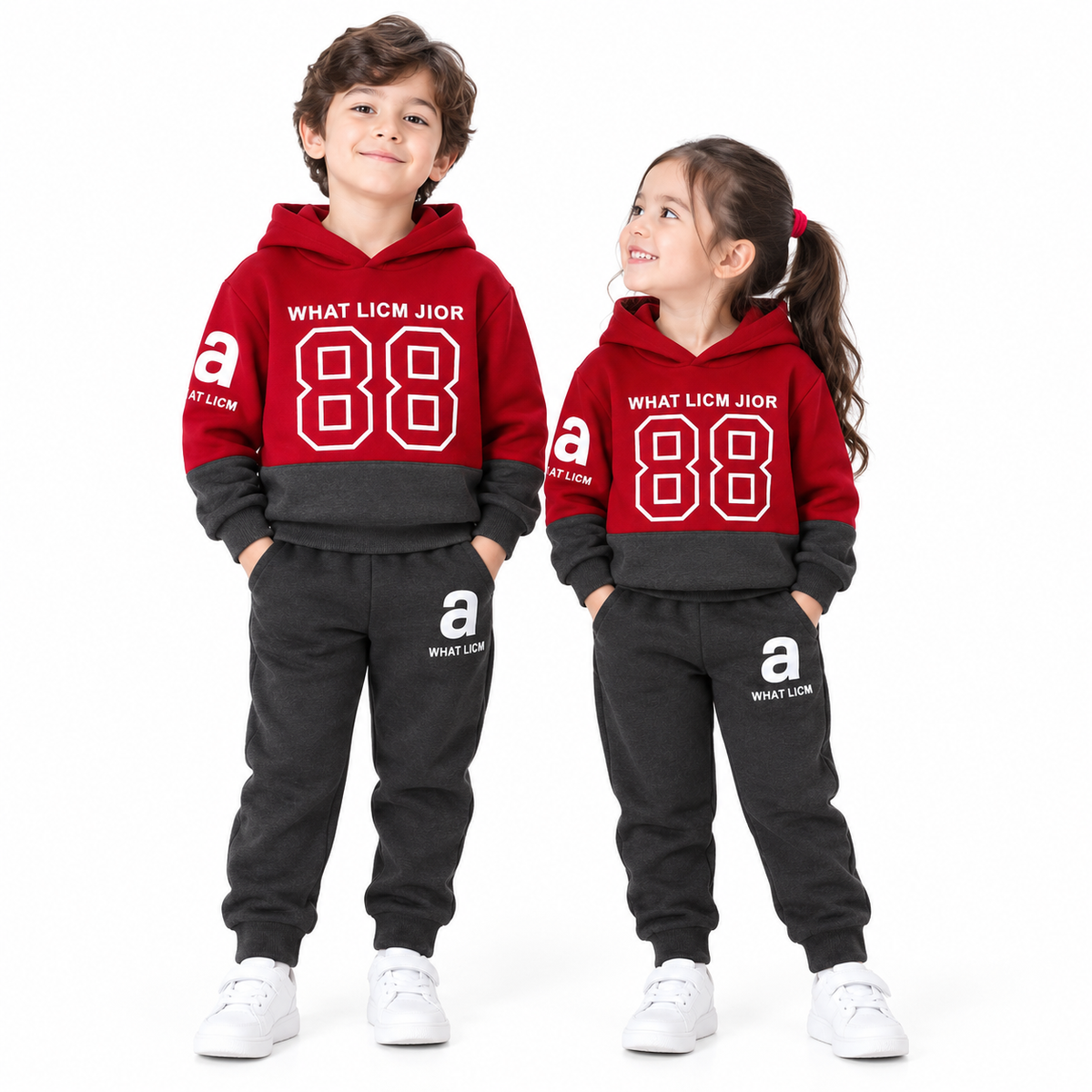 Red 88 Junior Hoodie style Winter Tracksuit