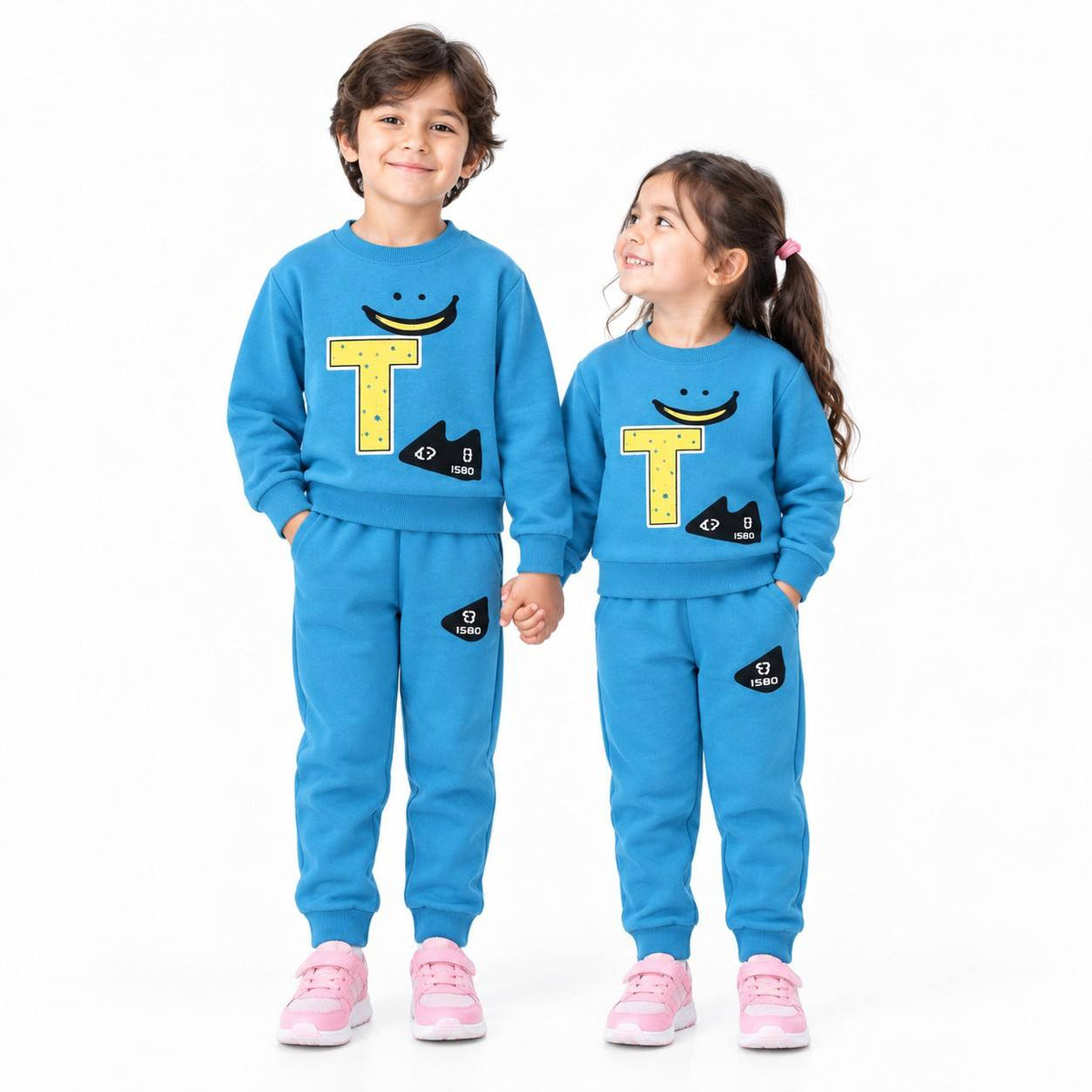 Blue Smiley T Winter Tracksuit