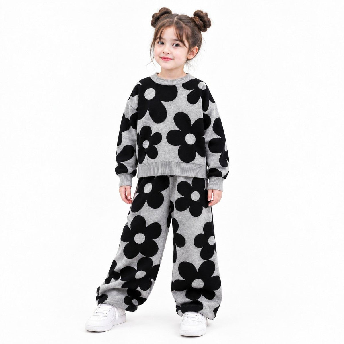 Black Floral Winter Co-Ord Set